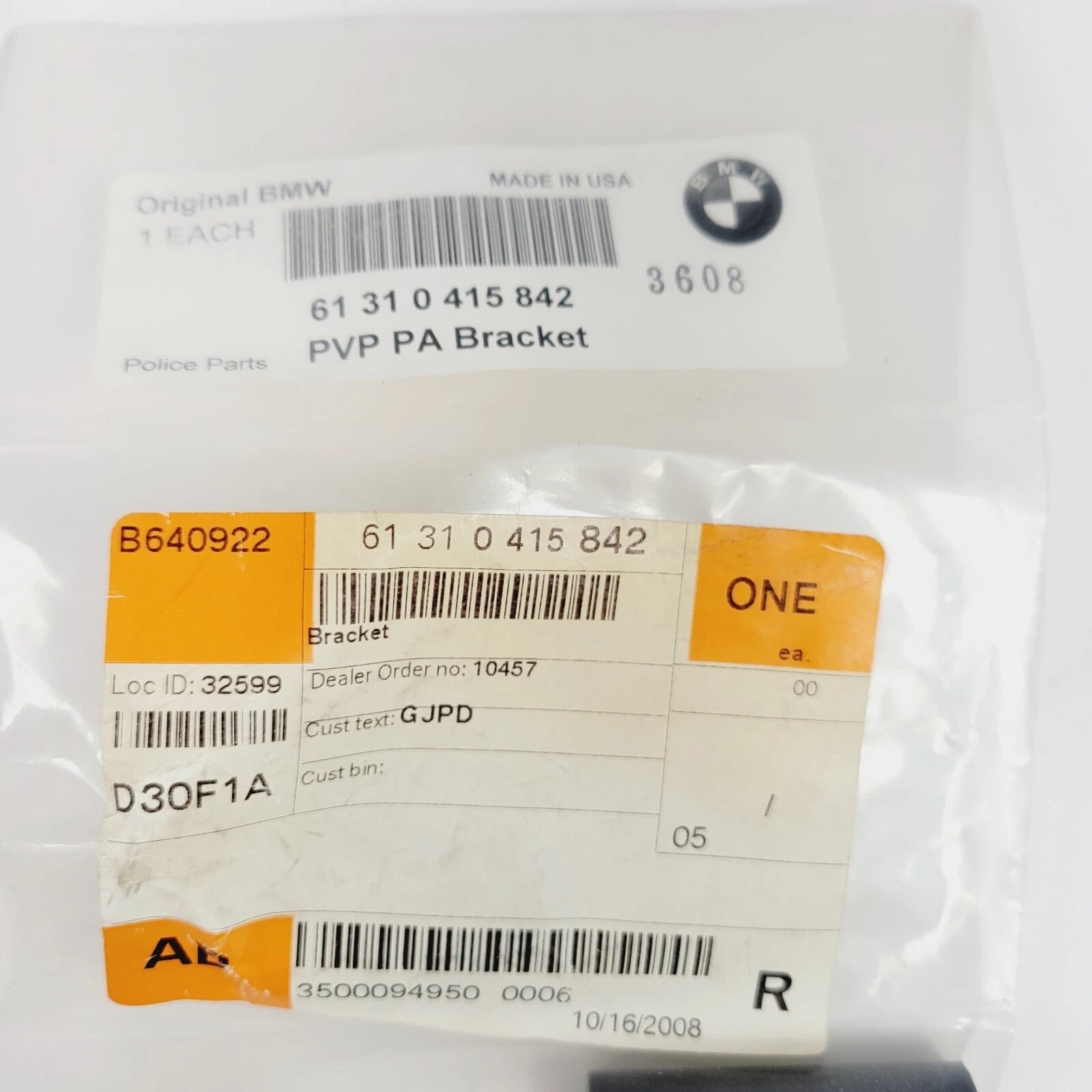 PVP PA Bracket for BMW Motorcycle (Police) (61310415842)