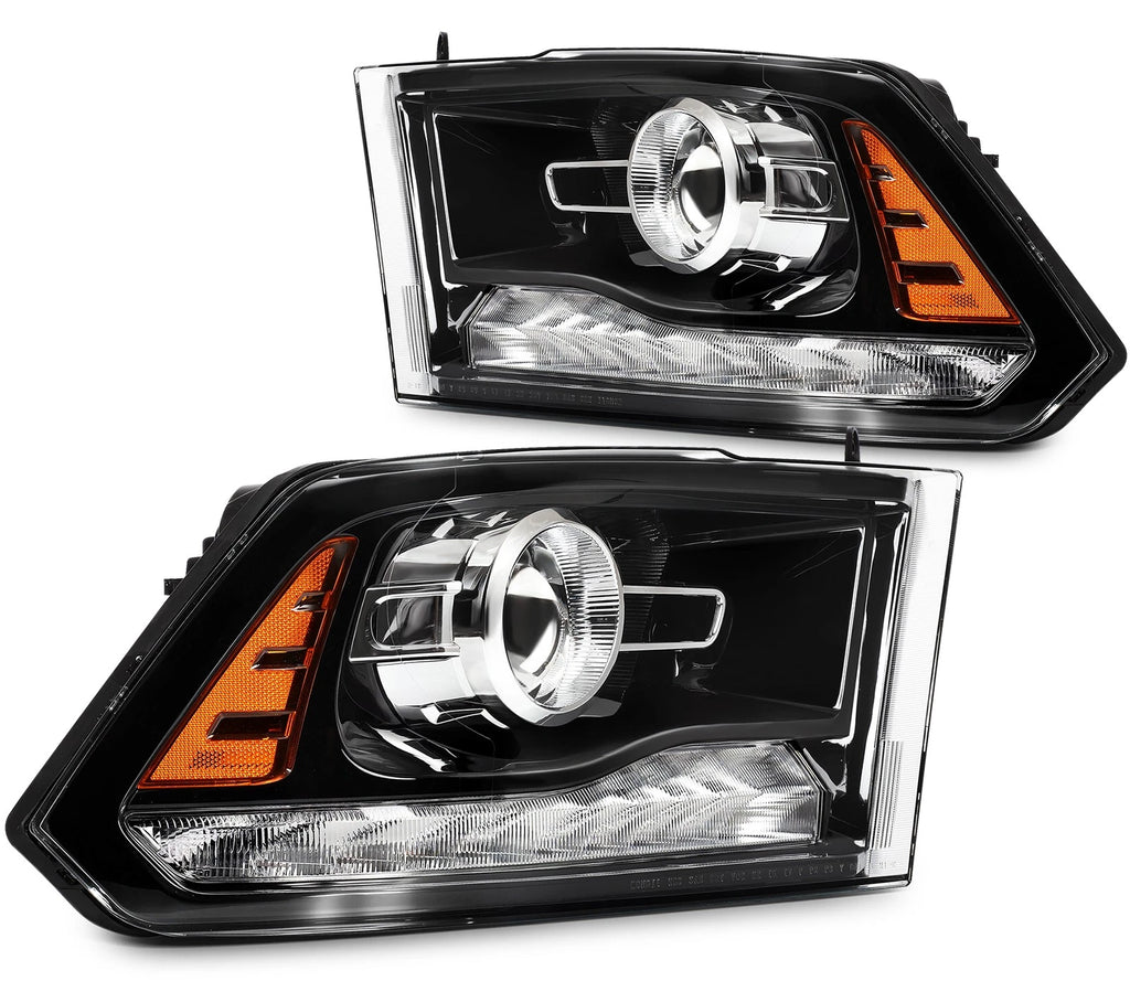 Halogen Headlights Pair for Ram 2500 3500 Dodge Ram 1500 (2009–2018)