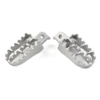 Universal Motorcycle Wide Foot Pegs for Bike Racing Silver