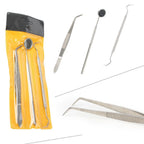 Set of 10 Dental Instruments Basic Set with Mirror Explorer Pliers
