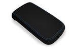 Console Lid Cover for Chevrolet Colorado (2015–2022) Carbon Fiber Blue Stitch