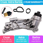Engine Oil Cooler w/ Filter Assembly for GMC Chevy Cruze Sonic Pontiac (2011–2019)