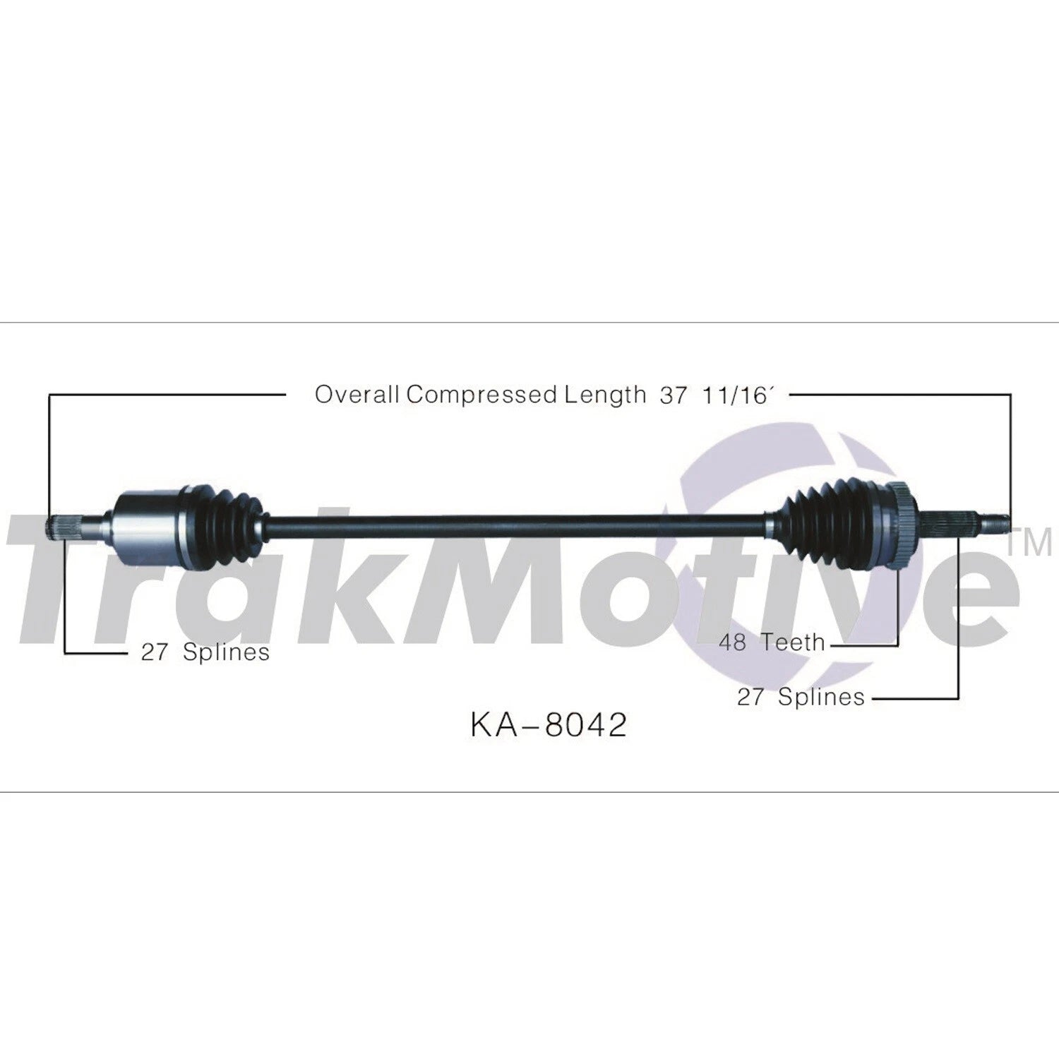 Front Pass Right CV Axle Shaft SurTrack KA-8042 for Kia Sportage Tucson (2011–2016)