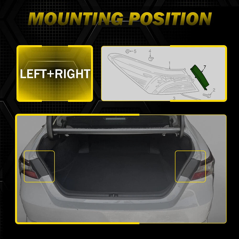 Set of 2 Tail Light Covers for Toyota Camry (2018–2023)