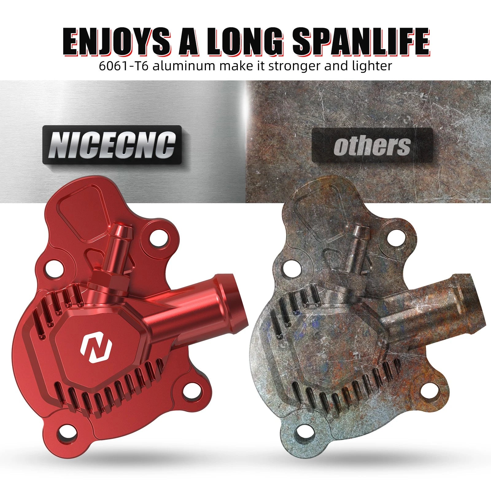 Kick Start Water Pump Housing Cover for Honda TRX450R (2006–2009) Red