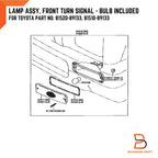 Front Bumper Turn Signal Light for Toyota Hilux UTE LN85 LN95 LN106 (1985-2005)