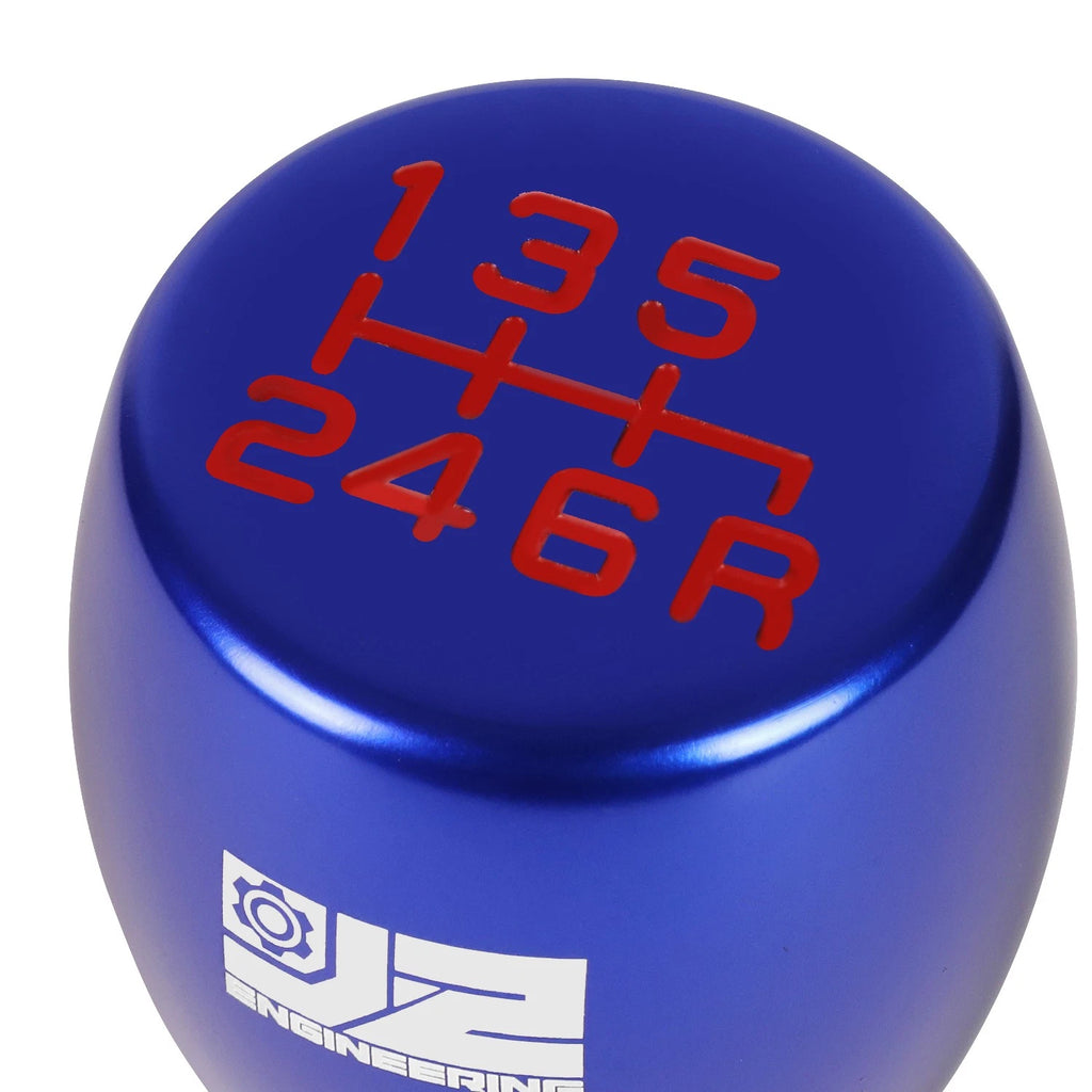 Shift Knob for Universal Vehicles - Blue Flat Top Teardrop Shape