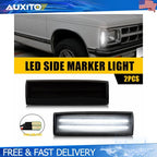 2X Smoked White LED Front Fender Side Marker Lights for Oldsmobile Bravada (1991–1994)