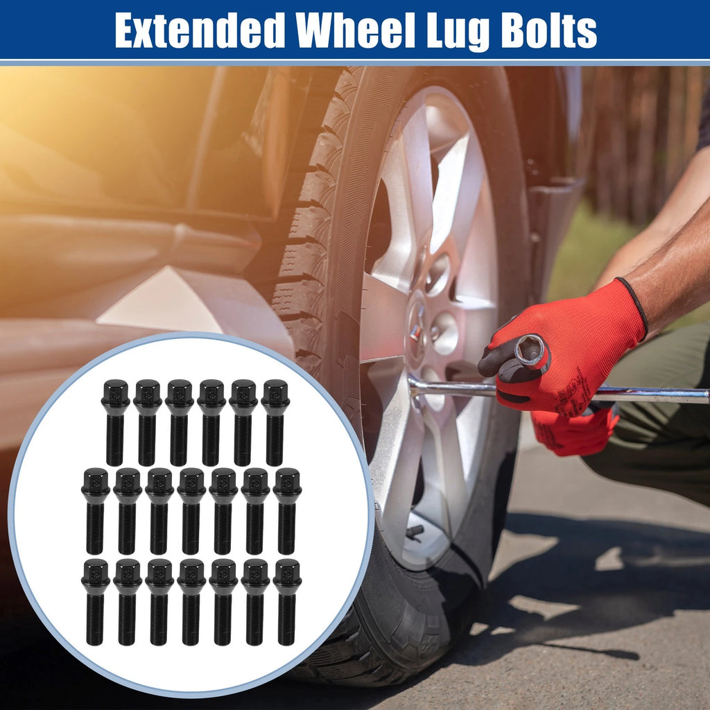 20pcs M14x1.25 Extended Wheel Lug Bolts Conical Seat 45mm for BMW