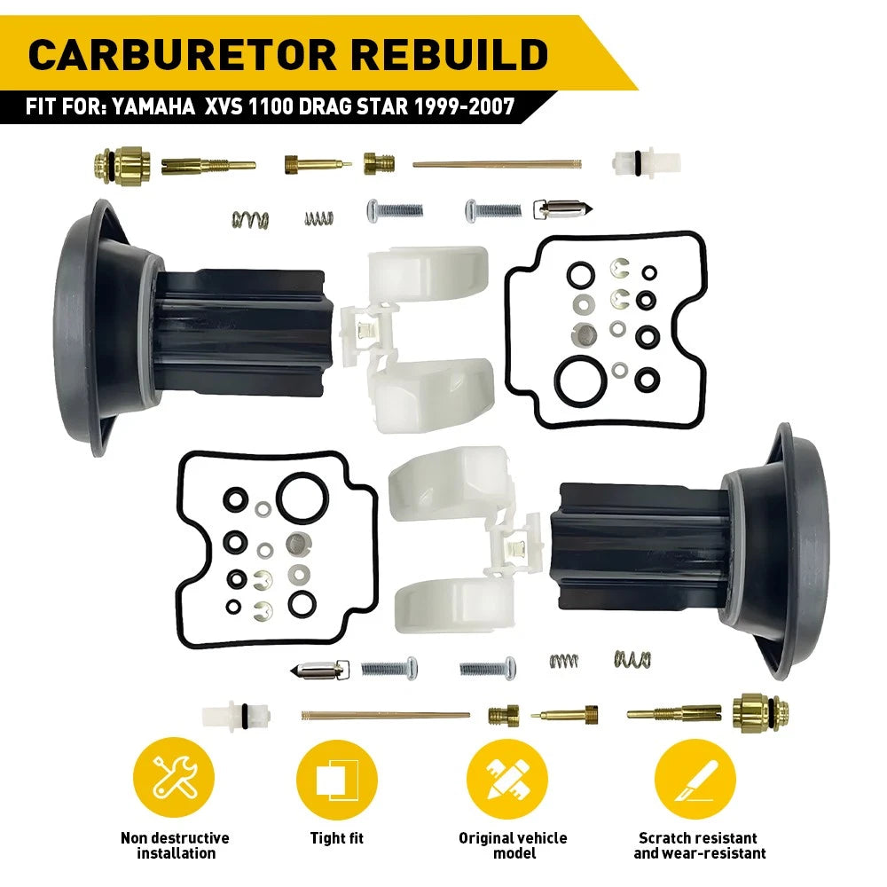 Carburetor Rebuild Kit for Yamaha XVS 1100 Drag Star (1999–2007)