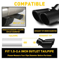 Exhaust Pipe Tip for Car (Stainless Steel, Round, Black)