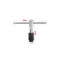 Tap Wrench Set for M3-M6 (45#) - Ratcheting Adjustable T-Handle