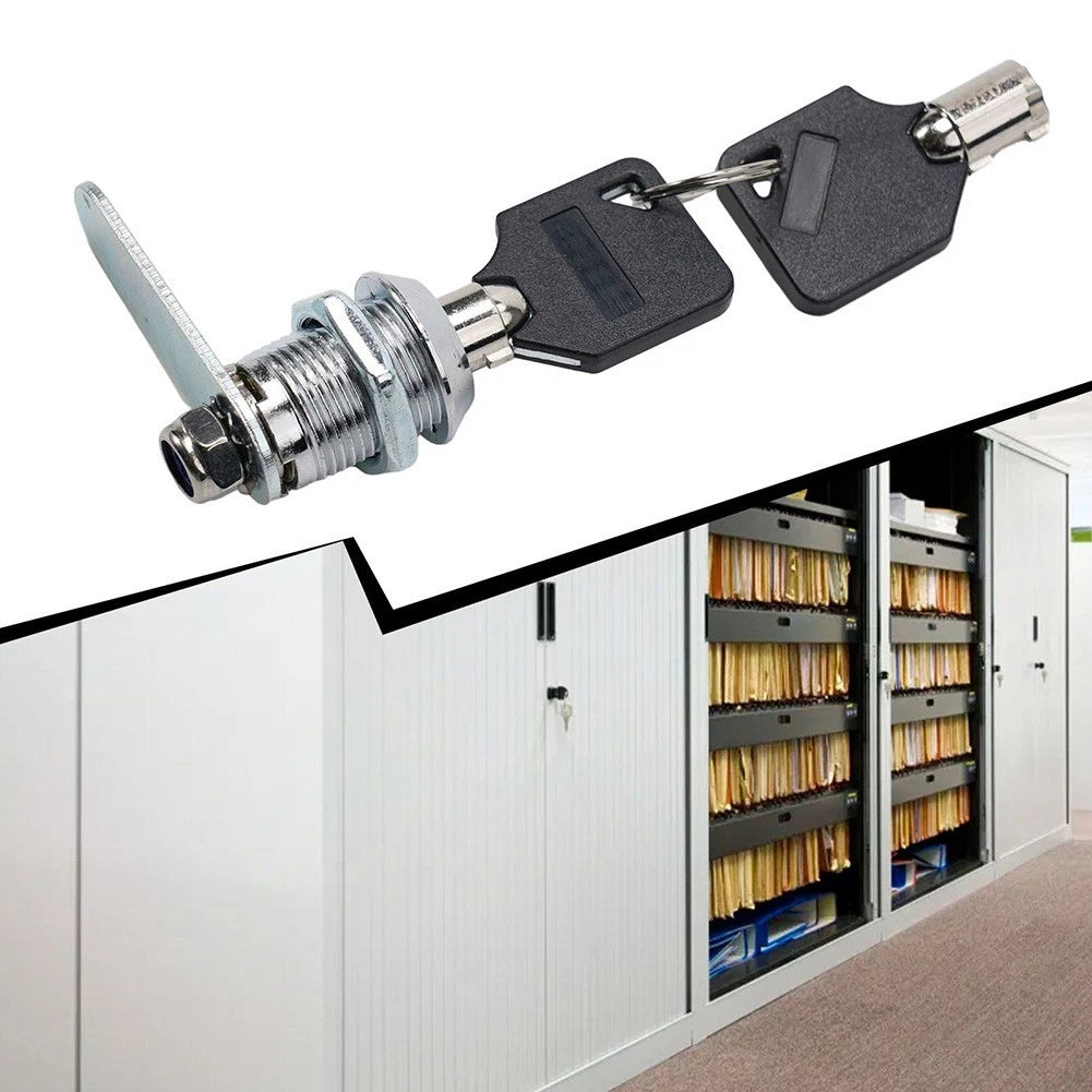 Cam Lock for Drawer Cupboard and Tool Cabinet (2 Keys Included)