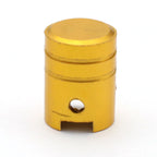 Set of 4 Gold Tire Rim Valve Stem Caps for Universal Fit (17MM)