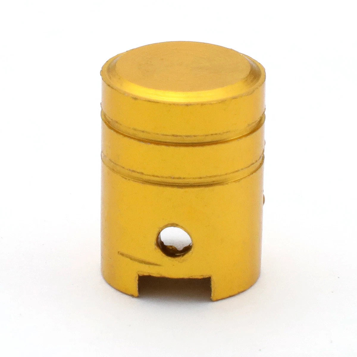 Set of 4 Gold Tire Rim Valve Stem Caps for Universal Fit (17MM)