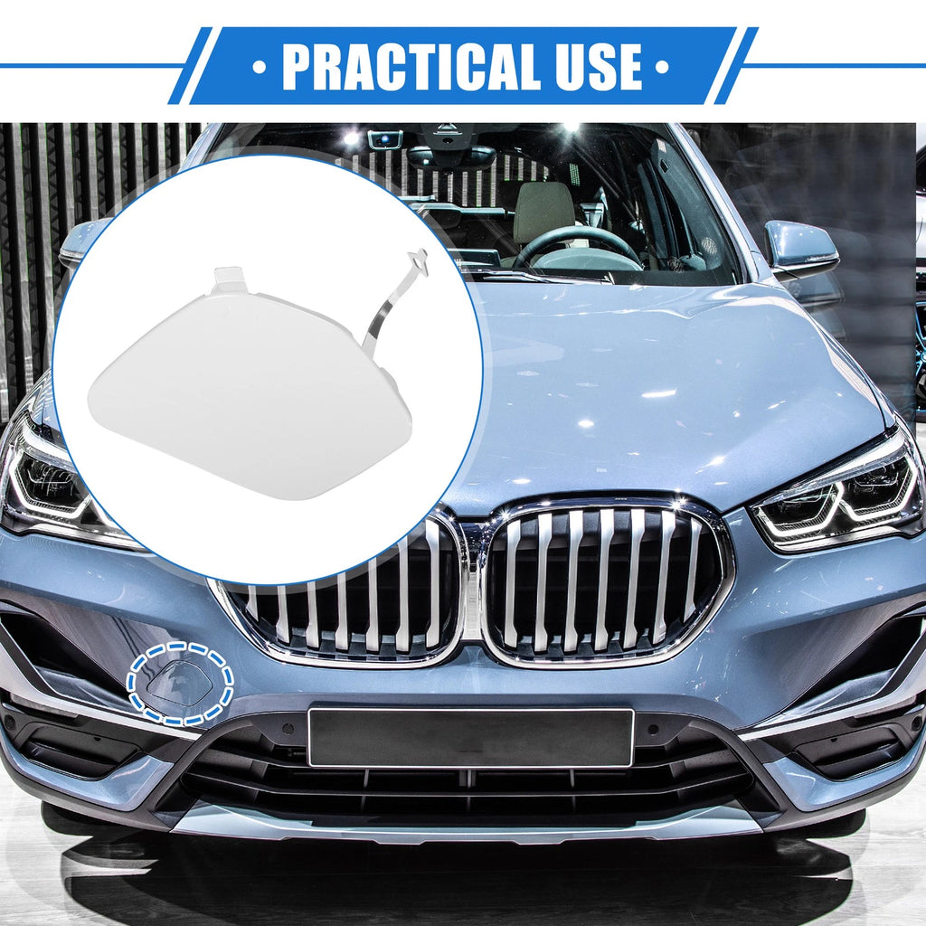 Tow Hook Eye Hole Cover for BMW X1 XDrive28i (2013–2015) - White Plastic