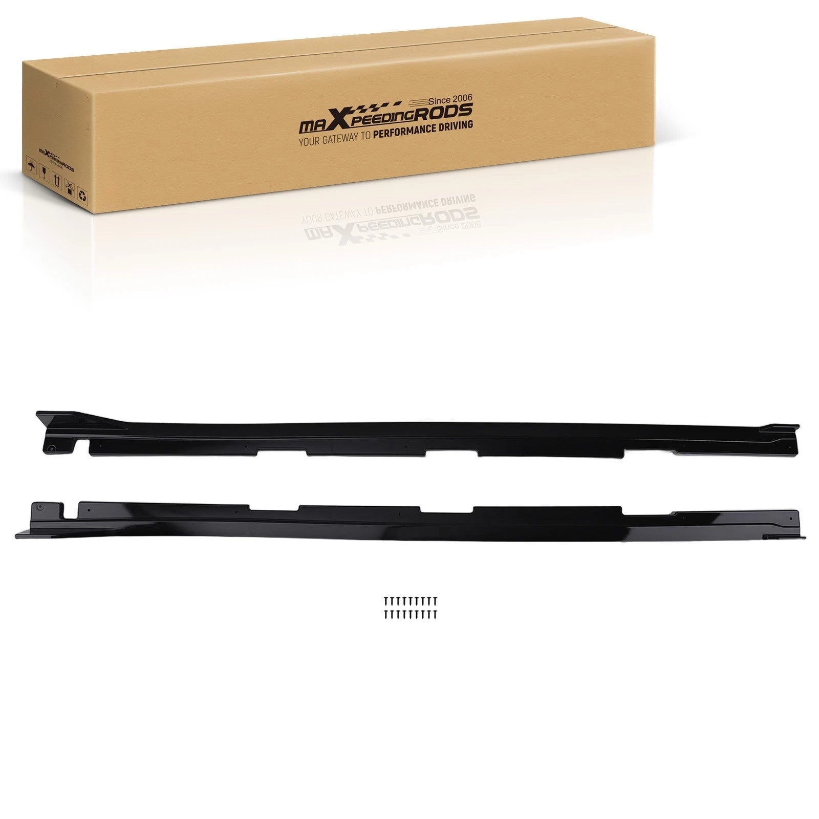 2x Side Body Panel Kit Extension for Honda Civic Sedan Hatchback 2016-2021 Black