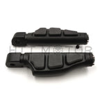 Black Flat Wing Footpegs for Harley Softail Fat Boy FLFB, Fat Bob (2018–2023)