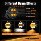 LED Driving Light Pods 5" Spot Beam RGB for Off Road Vehicles (IP68)