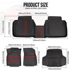 All Weather Floor Mats Cargo Liner for Honda Accord (2023–2025)