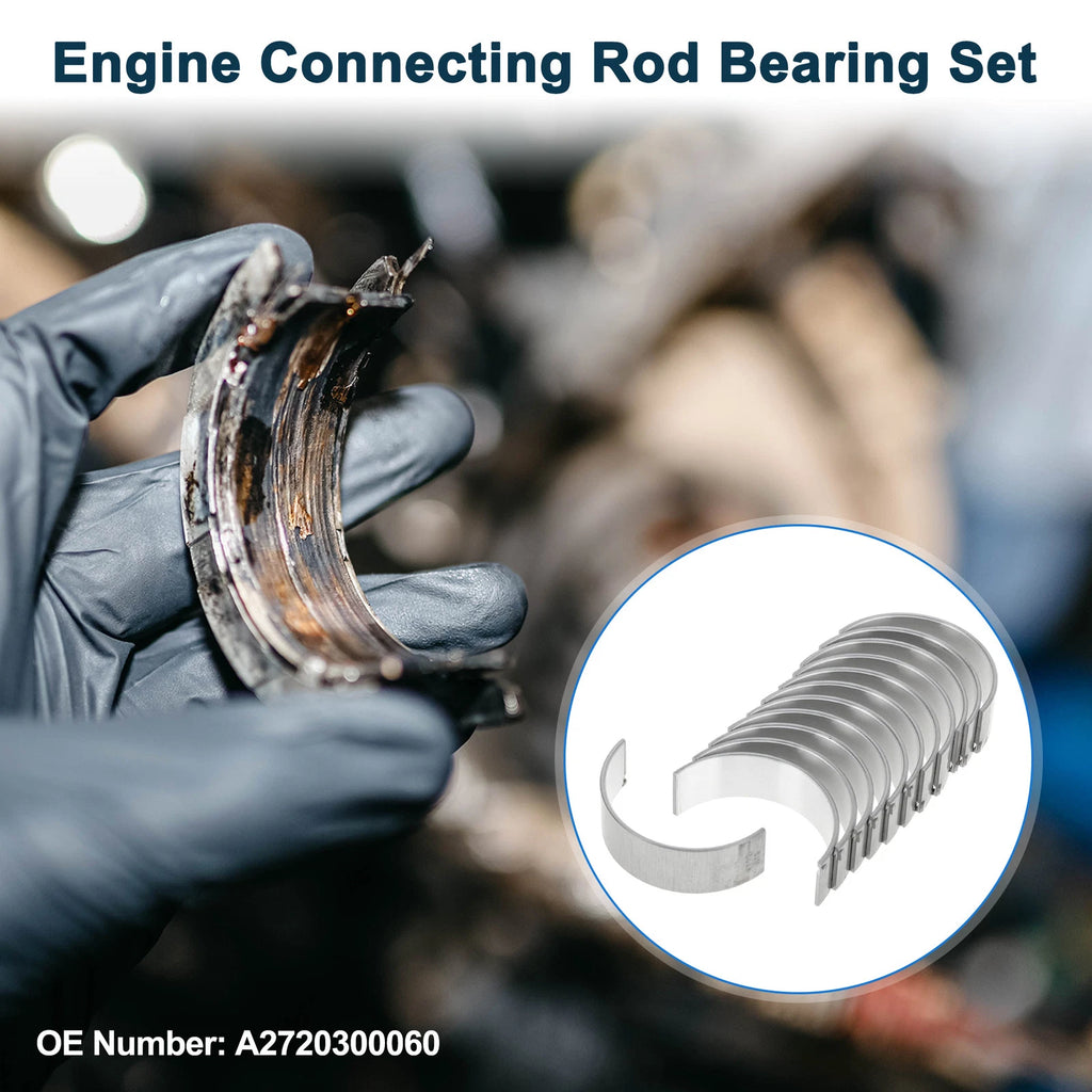 Set of 12 Connecting Rod Bearings for Mercedes-Benz (A2720300060)