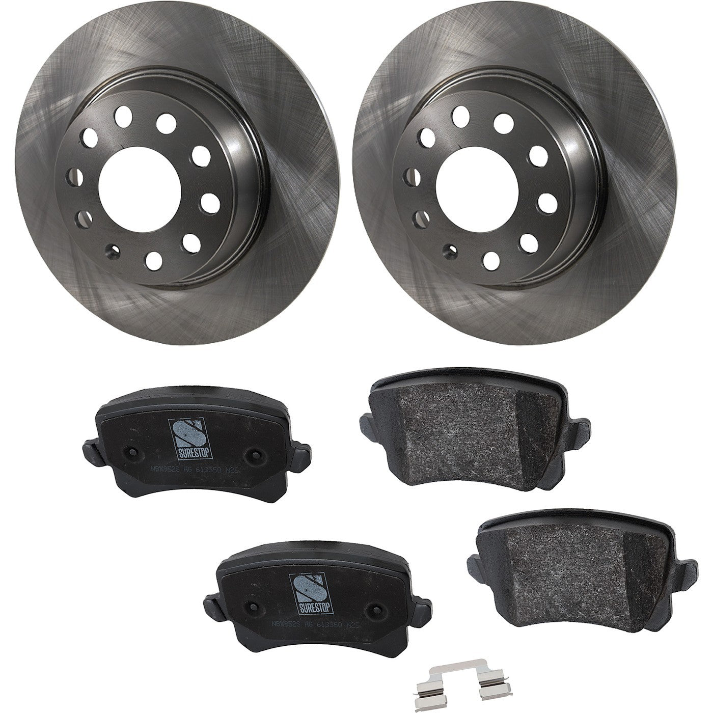 Brake Disc Rotors and Pads Kit for VW Tiguan, CC, Audi Q3