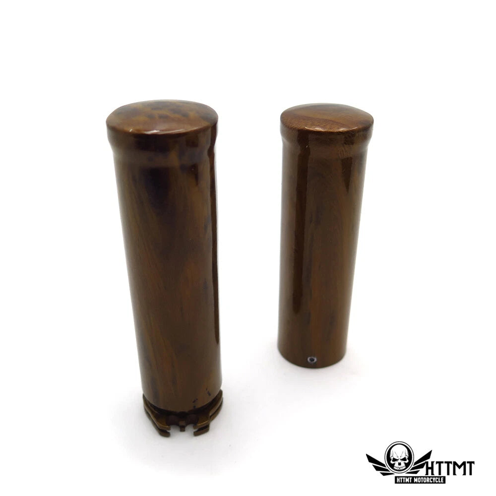 1" Wood Brown Hand Grip for Honda Shadow VT/XVS 400/600/750/1100/1300