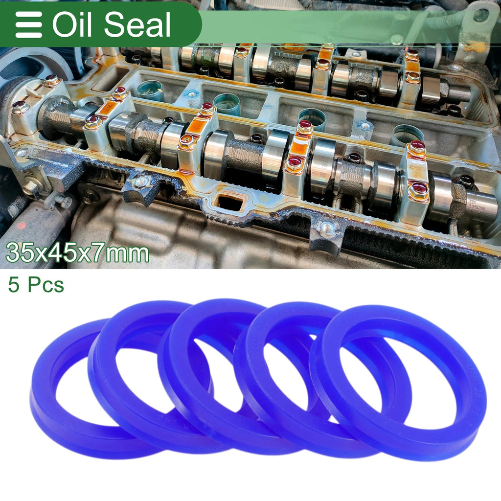 Set of 5 Oil Seal Ring 35x45x7mm for Rotary Shaft (Universal)