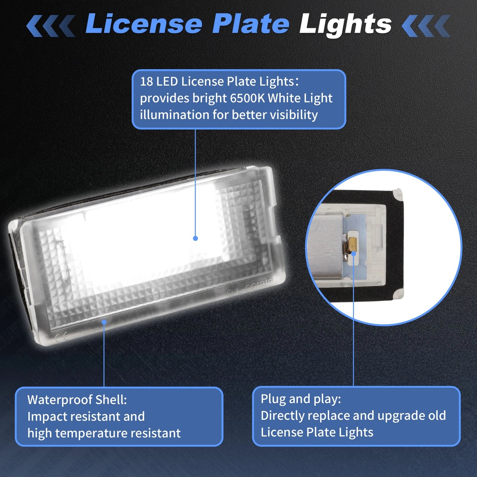 LED License Plate Light for BMW 5 Series Touring (E39) 520d (2000–2003) No. 51138236878