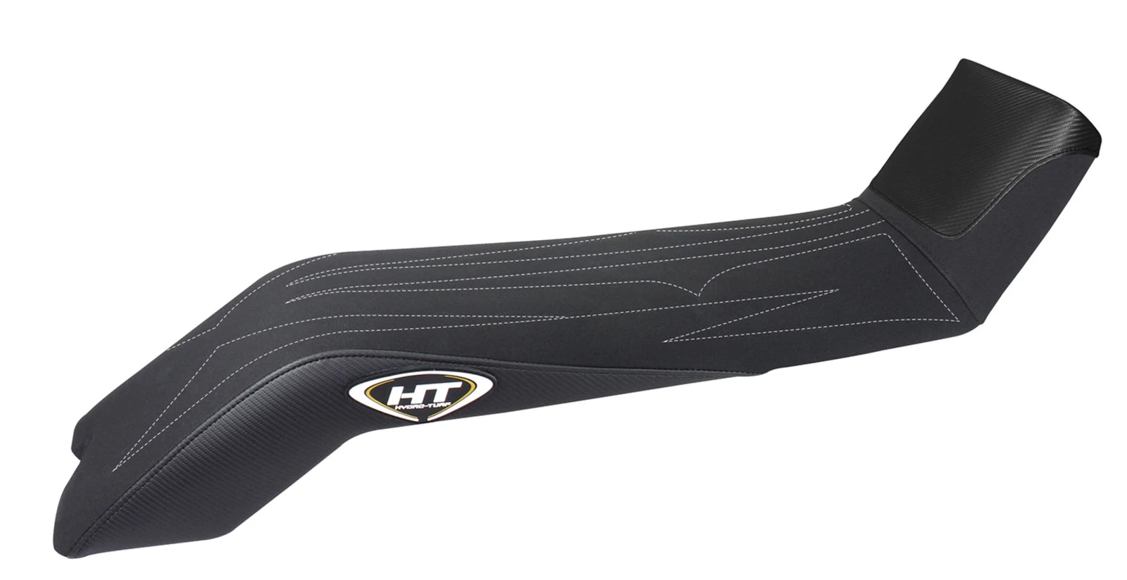 Hydro-Turf Seat Cover for Kawasaki X2 (1986–1995) Black Suede/CF/White Em