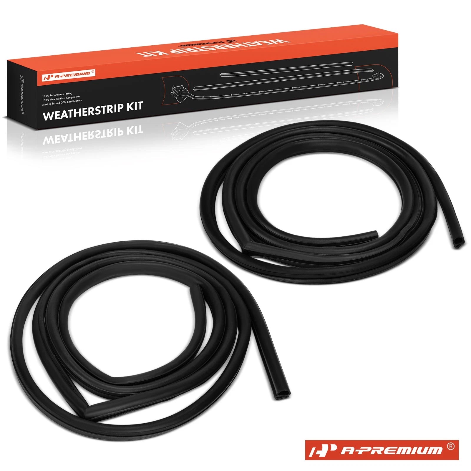 2X Truck Door Weatherstrip Seal for Chevy C10/20/30 Pickup (1960–1995)