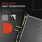 Radiator for Hyundai Sonata, Kia (2011–2015) 2.0L Auto Trans