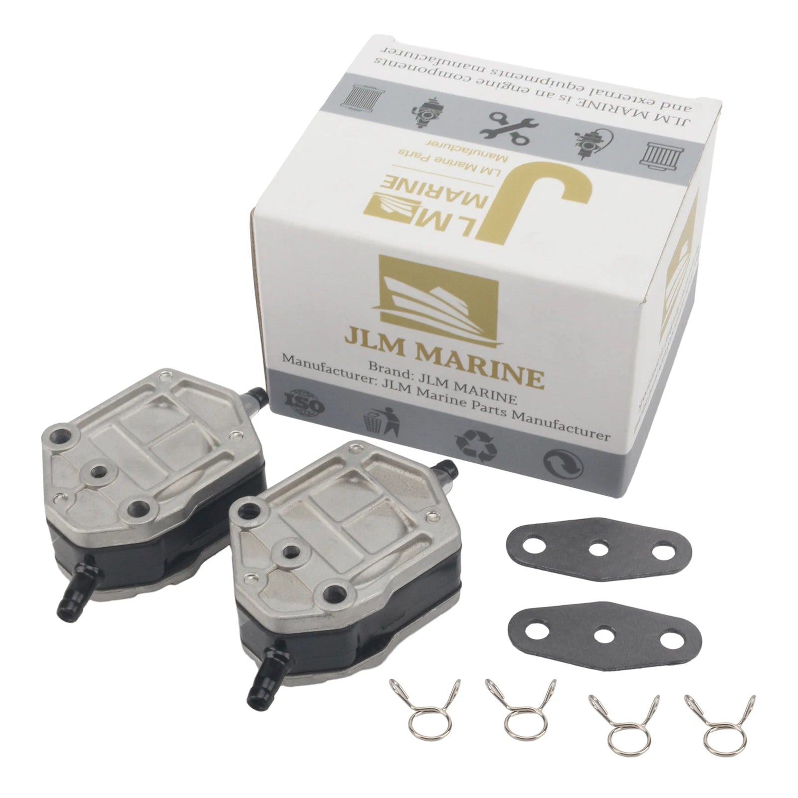 2X Fuel Pumps & Gaskets Kit for Mercury Mariner 15-55 HP (2-Stroke)