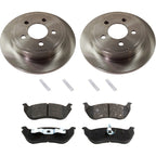 Rear Brake Disc Rotor and Pad Kit for Jeep Liberty, Wrangler (2003–2006)