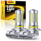 Set of 2 AUXITO 9145 9140 H10 LED Fog Driving Light Bulbs 5000LM 6500K
