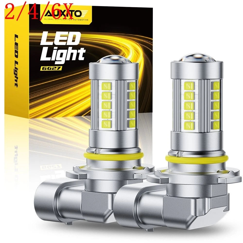Set of 2 AUXITO 9145 9140 H10 LED Fog Driving Light Bulbs 5000LM 6500K