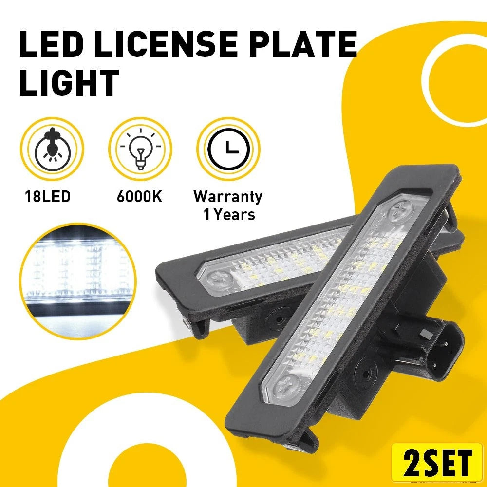 Set of 4 LED License Plate Lights for Ford Mustang, Focus, Flex, Fusion, Taurus