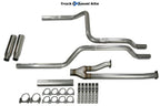 2.5" Dual Exhaust Kit for Toyota Tundra (2009–2013) No Muffler, Rear Rolled Tip