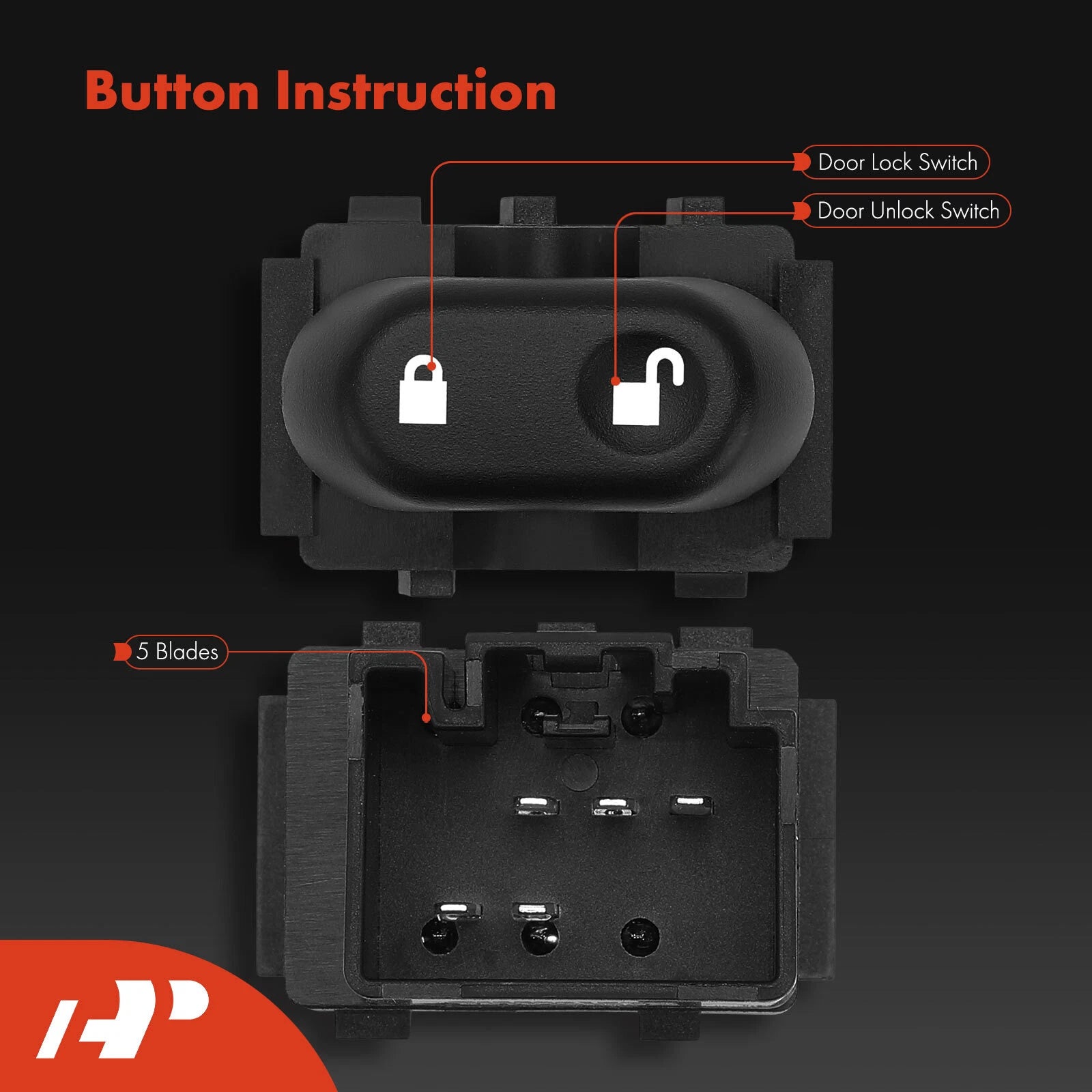 Front Left Door Lock Switch for Ford F-150, Expedition (2004-2008)