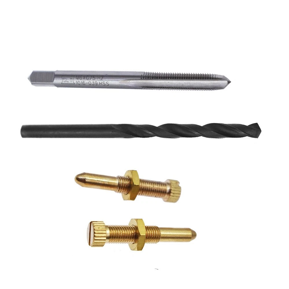 Idle Screws & Jamb Nut Drill Bit Tap Install Kit for Yamaha Banshee (1987–2006)