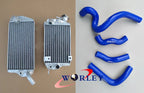 Aluminum Radiator & Green Silicone Hoses for Kawasaki KLX650 (1993-1996)