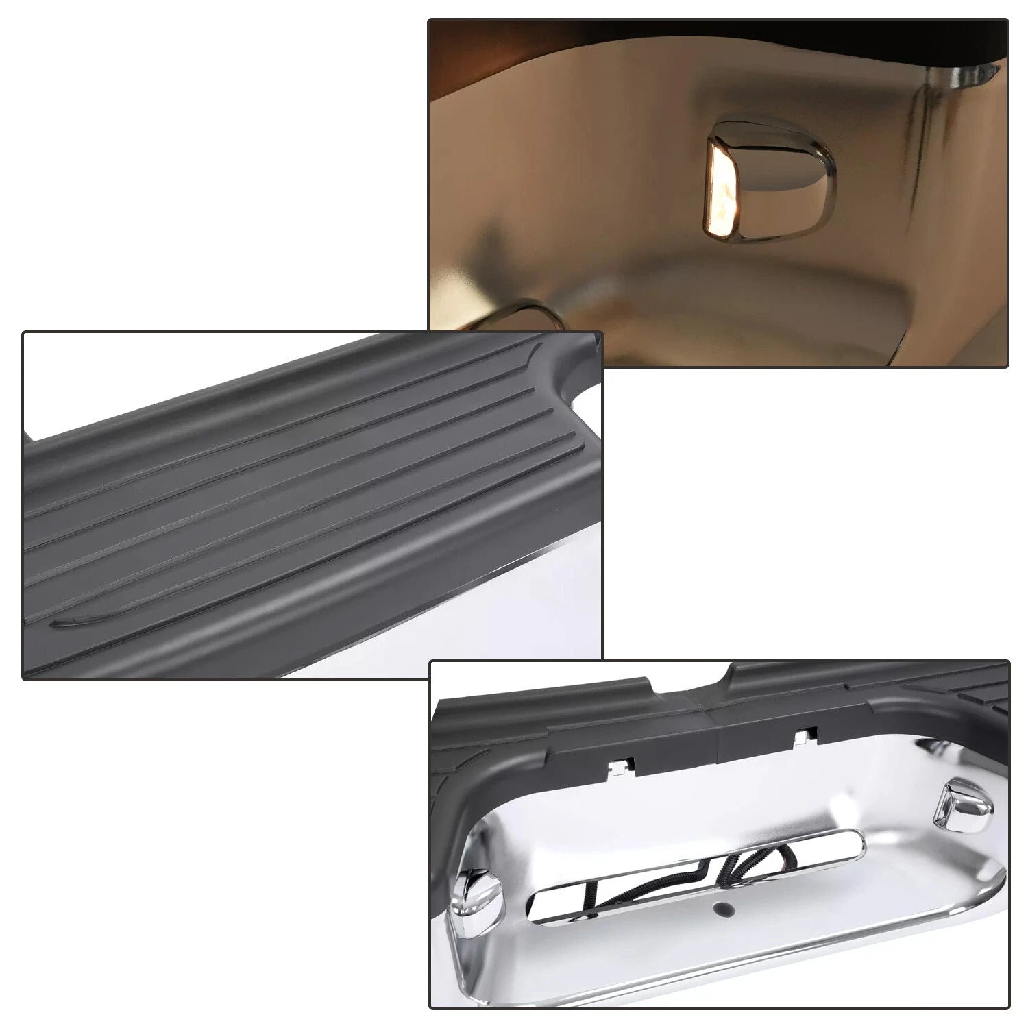 Rear Steel Step Bumper Assembly for Toyota Tacoma (1995-2004)