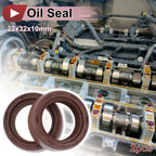 2X Oil Seal Rotary Shaft Seal for Various Models (22x32x10mm) FKM Rubber