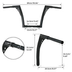 12" Rise 1-1/4" Fat Ape Hangers Handlebars for Harley FLST FXST Sportster
