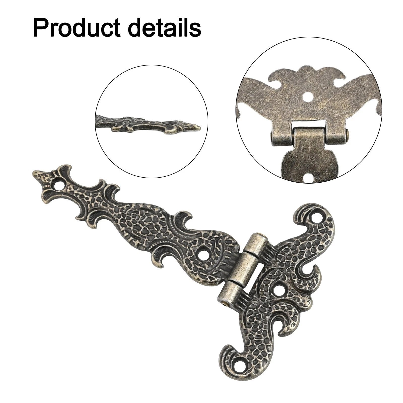 Set of 4 Zinc Alloy Antique T Hinges for Various Applications