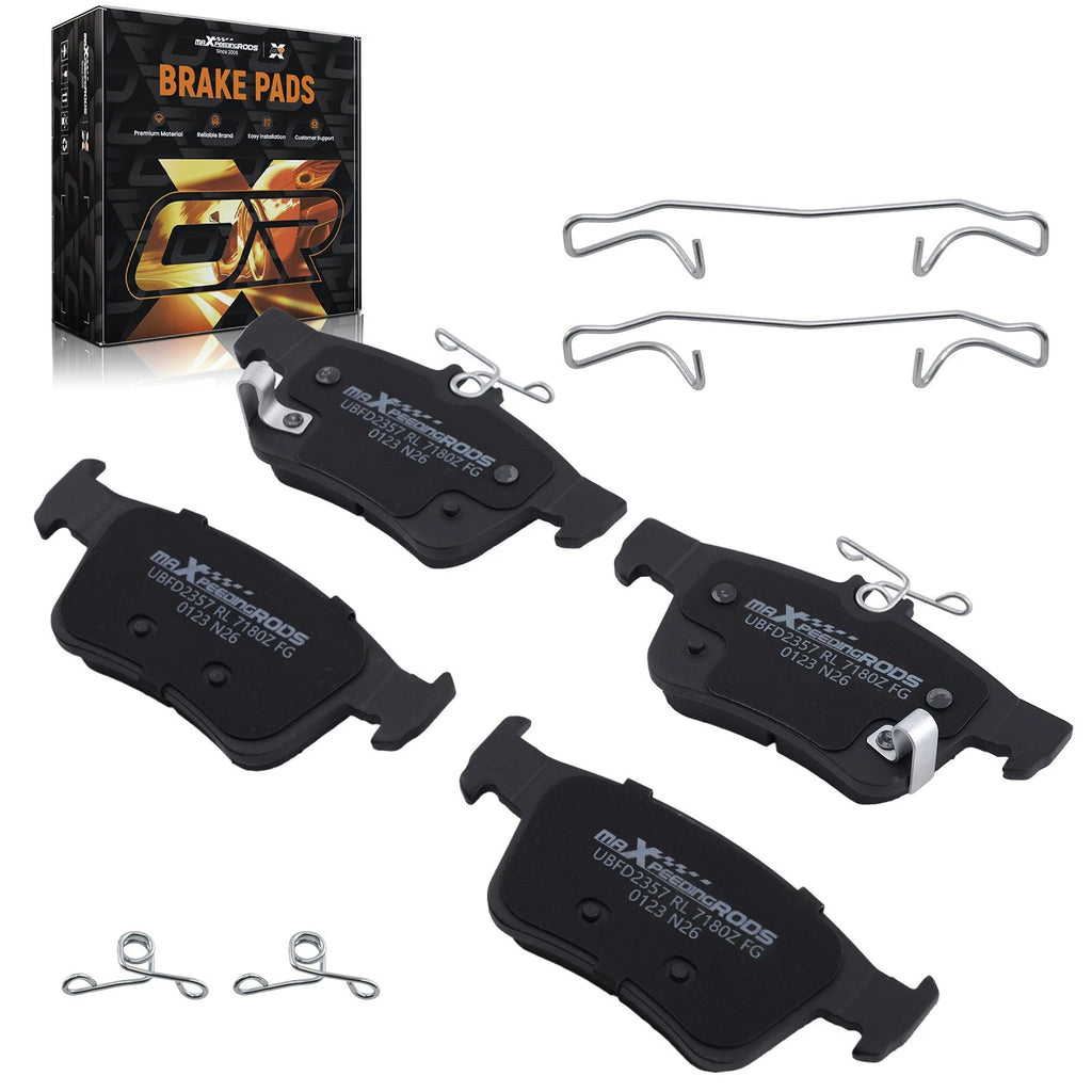 Rear Brake Pads Set for Acura RDX (2019–2025) Honda Civic (2016–2025) w/Hardware