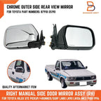 RH Chrome Door Wing Mirror for Toyota Hilux Ute LN106 LN85 RN105 Surf (1988-1997)