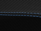 Carbon Fiber Console Lid Armrest Cover for Dodge Dart (2013–2016) Blue Stitch