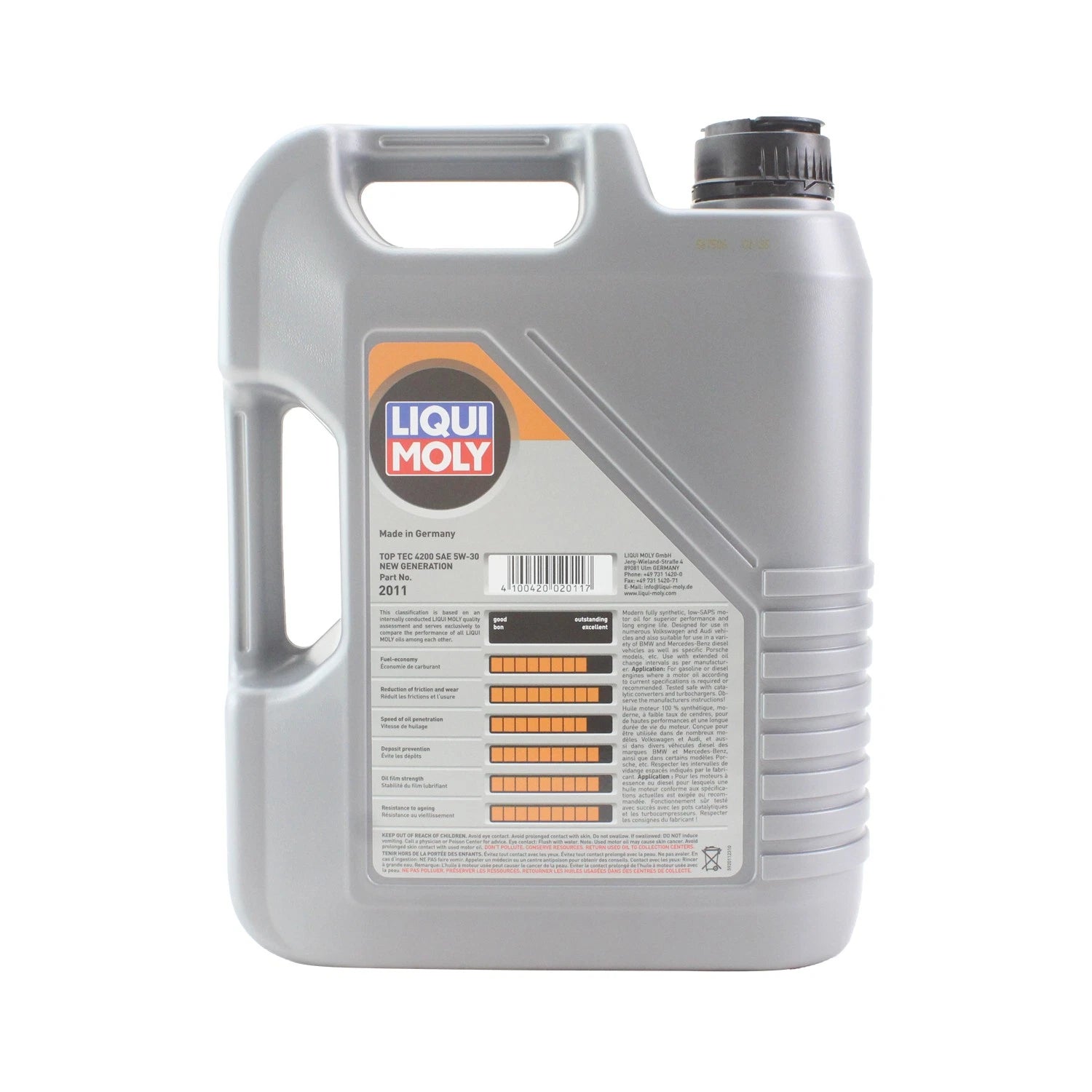 Liqui Moly Top Tec 4200 5W30 Engine Oil Change Kit for X166 GL350 ML350 (2012–2016)