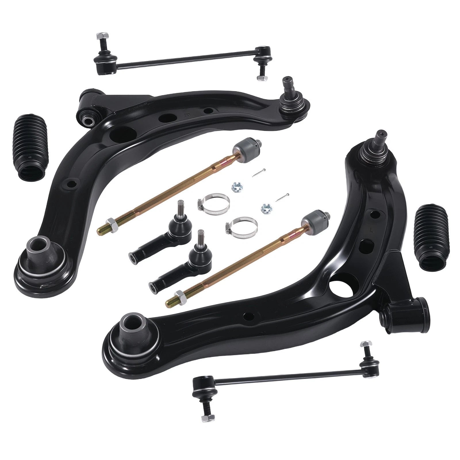10x Front Lower Control Arm + Ball Joint Sway Bars Tie Rods for Mazda MPV (2001–2006)